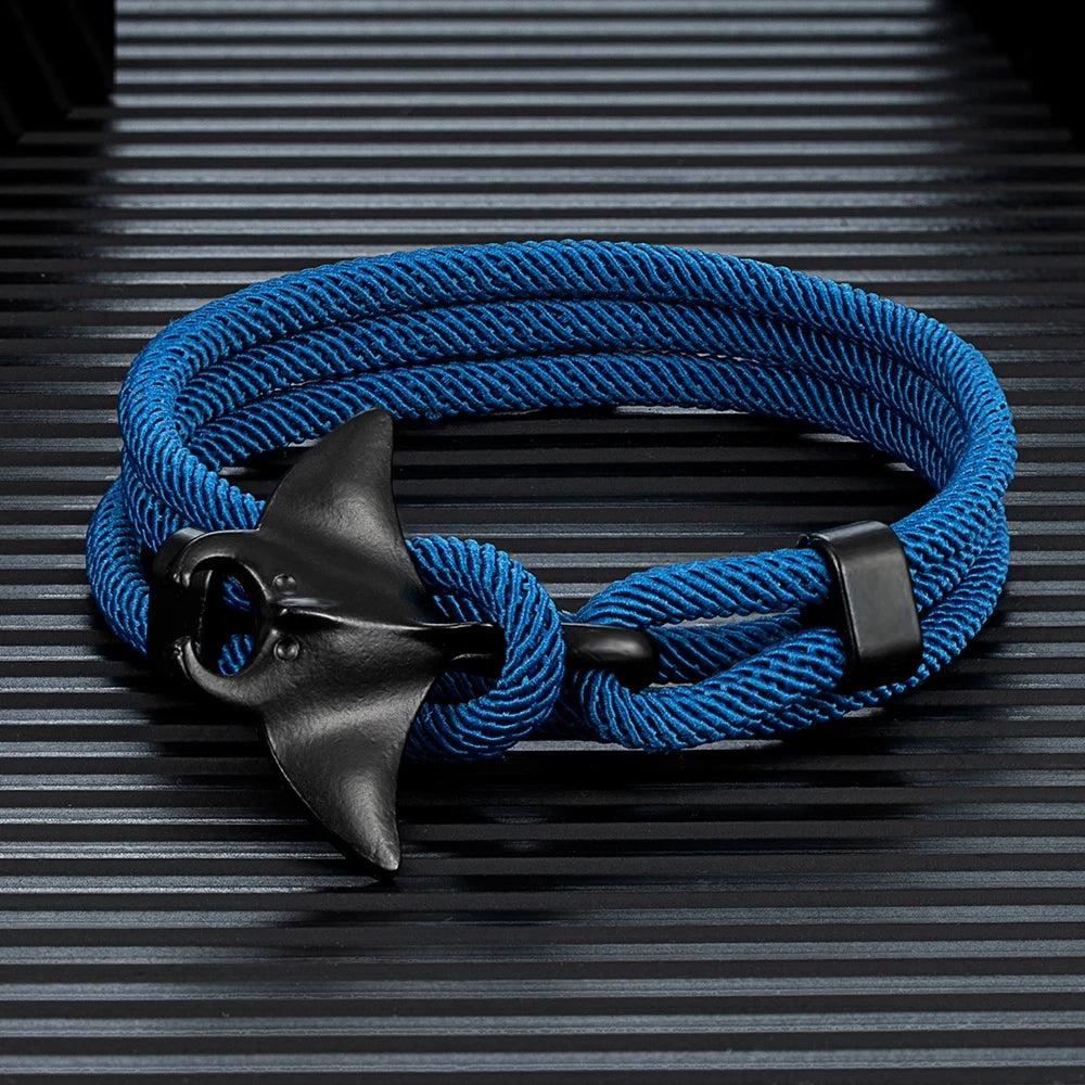 Bracelet MKENDN Raie Manta – Bracelet marin multirang ajustable