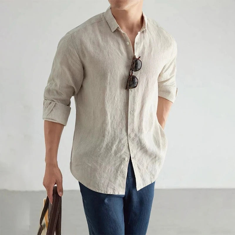 Chemise homme à manches longues - Style décontracté