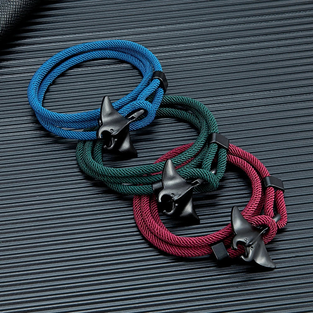Bracelet MKENDN Raie Manta – Bracelet marin multirang ajustable