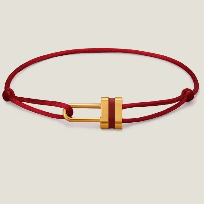 Bracelet MOONLIGHT cadenas - Bracelet ajustable en cordon tressé unisexe
