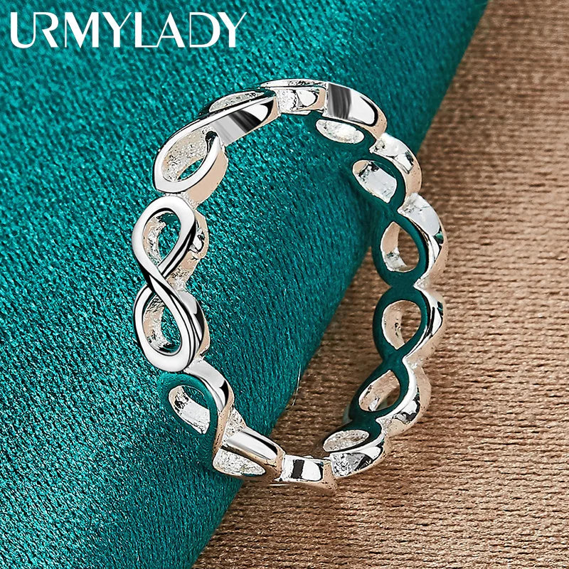 Bague URMYLADY en argent sterling 925 - Croix et symbole de l’infini