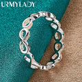Bague URMYLADY en argent sterling 925 - Croix et symbole de l’infini