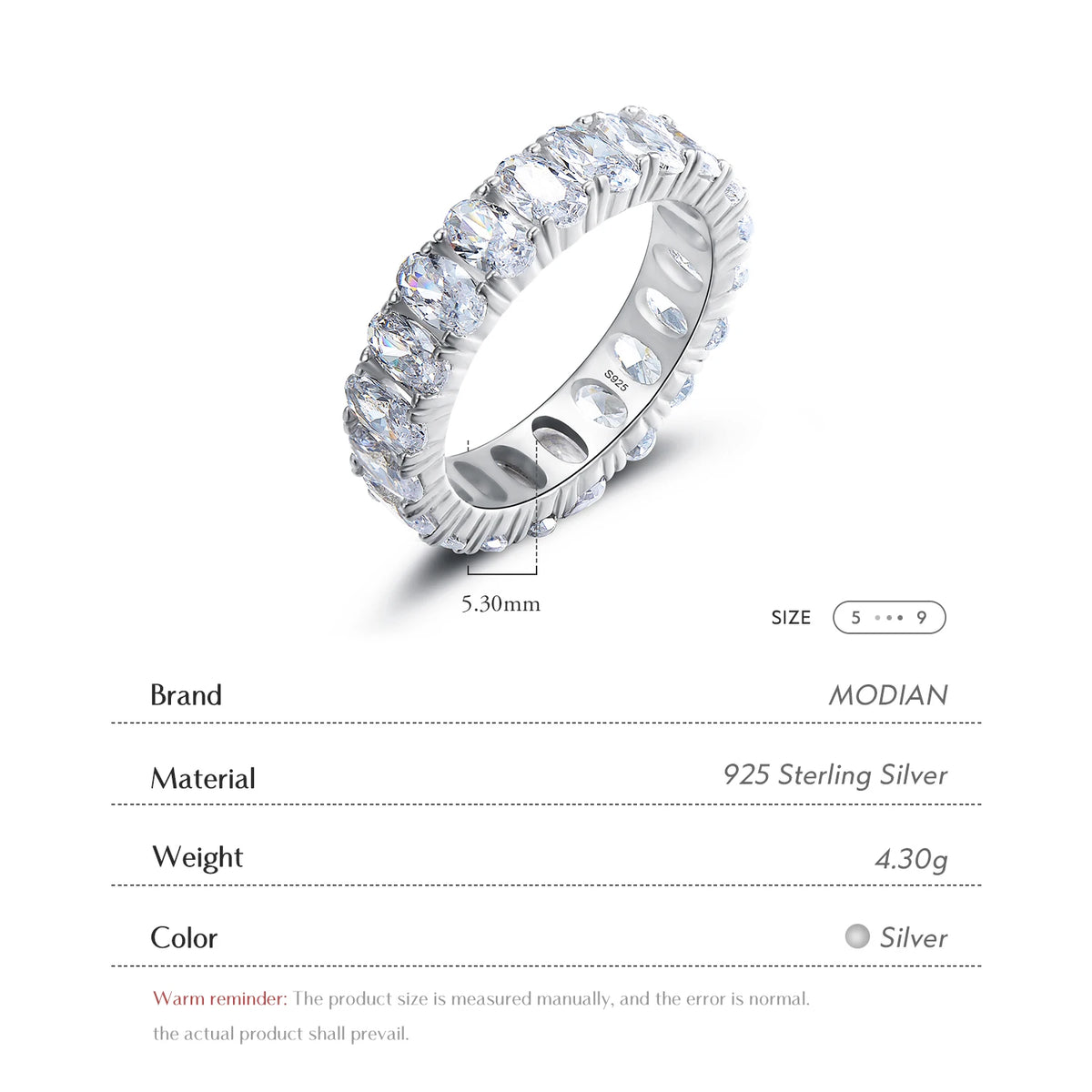 Bague  MODIAN en argent 925