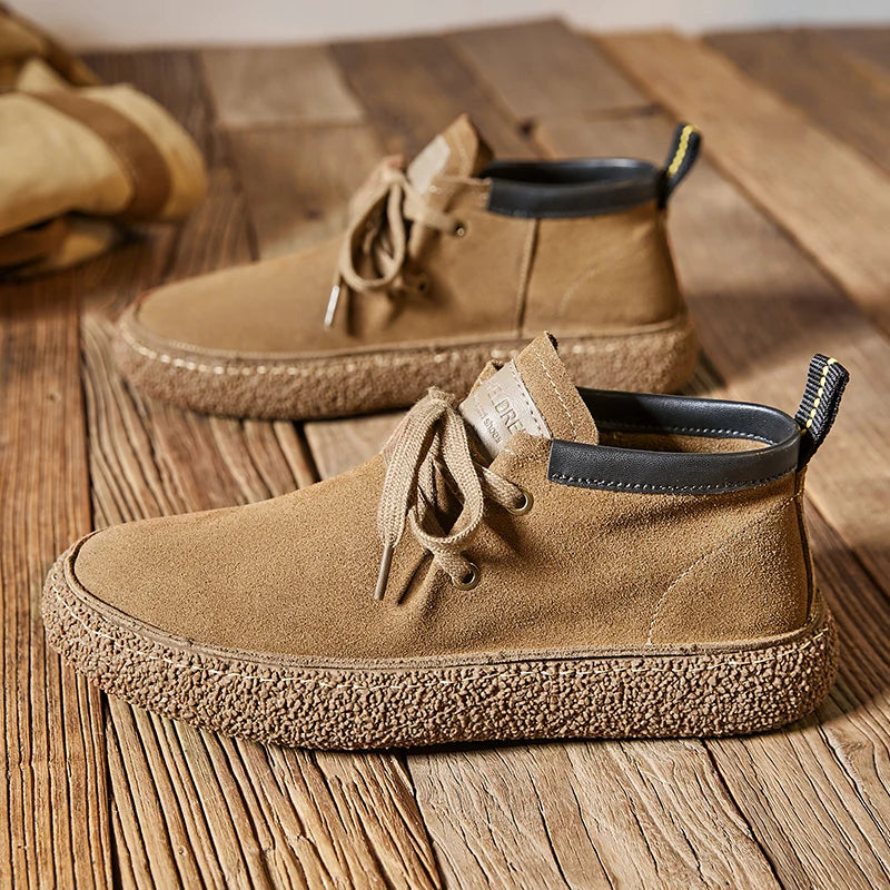 Chaussures décontractées pour homme en cuir véritable et daim - Fabrication artisanale