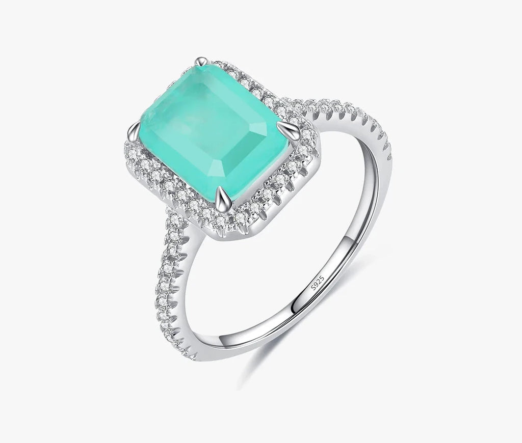 Bague MODIAN en argent sterling 925 avec tourmaline Paraíba