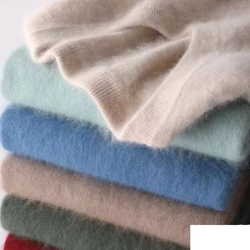 Pull homme à col V en maille