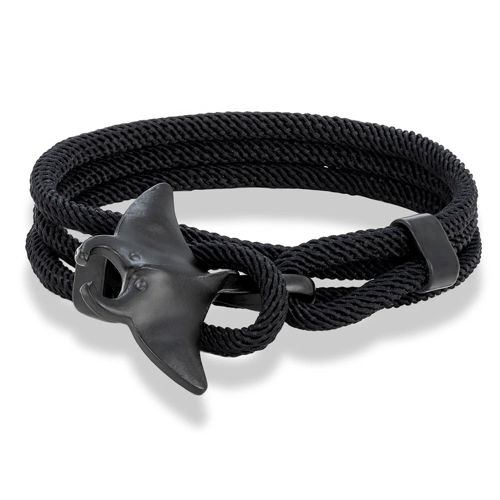 Bracelet MKENDN Raie Manta – Bracelet marin multirang ajustable