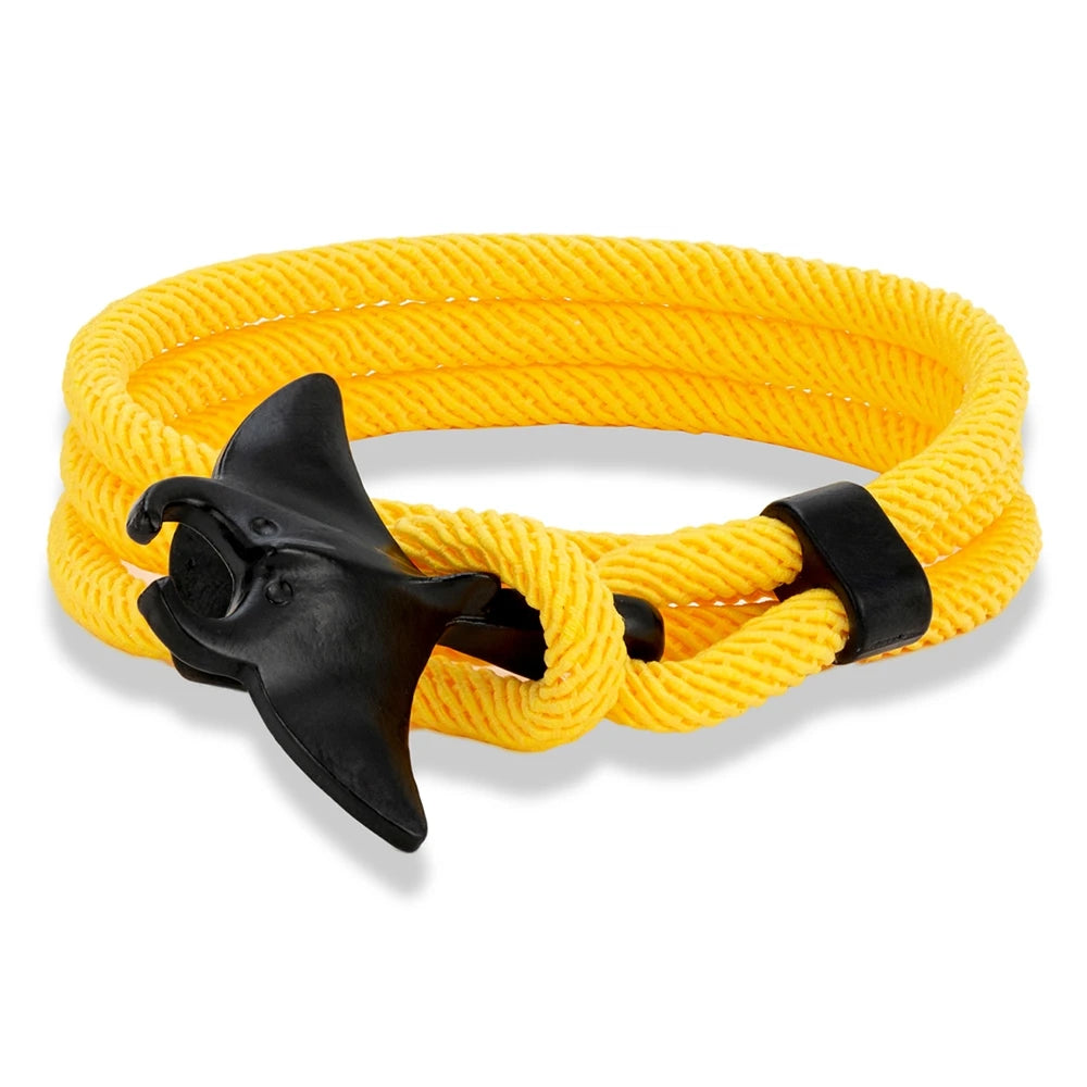 Bracelet MKENDN Raie Manta – Bracelet marin multirang ajustable