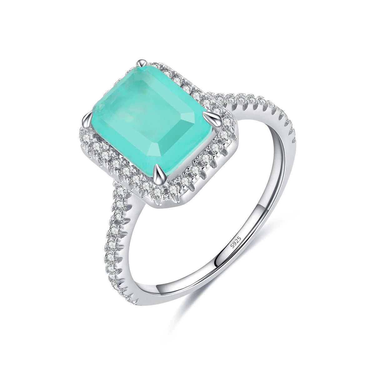 Bague MODIAN en argent sterling 925 avec tourmaline Paraíba