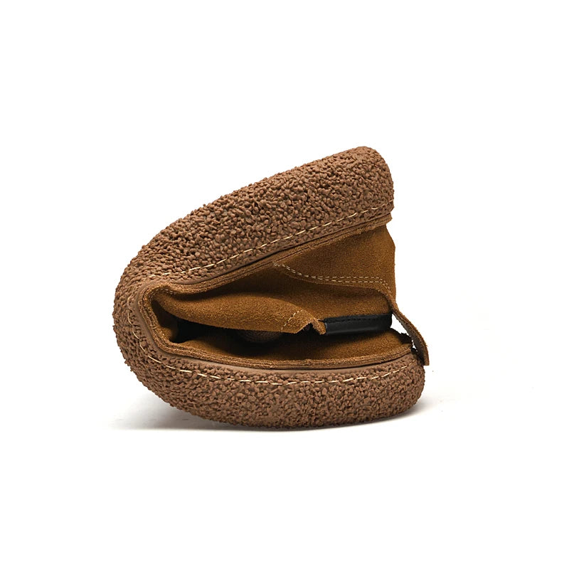Chaussures décontractées pour homme en cuir véritable et daim - Fabrication artisanale