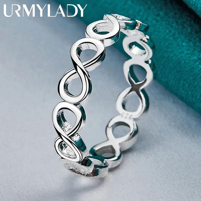 Bague URMYLADY en argent sterling 925 - Croix et symbole de l’infini