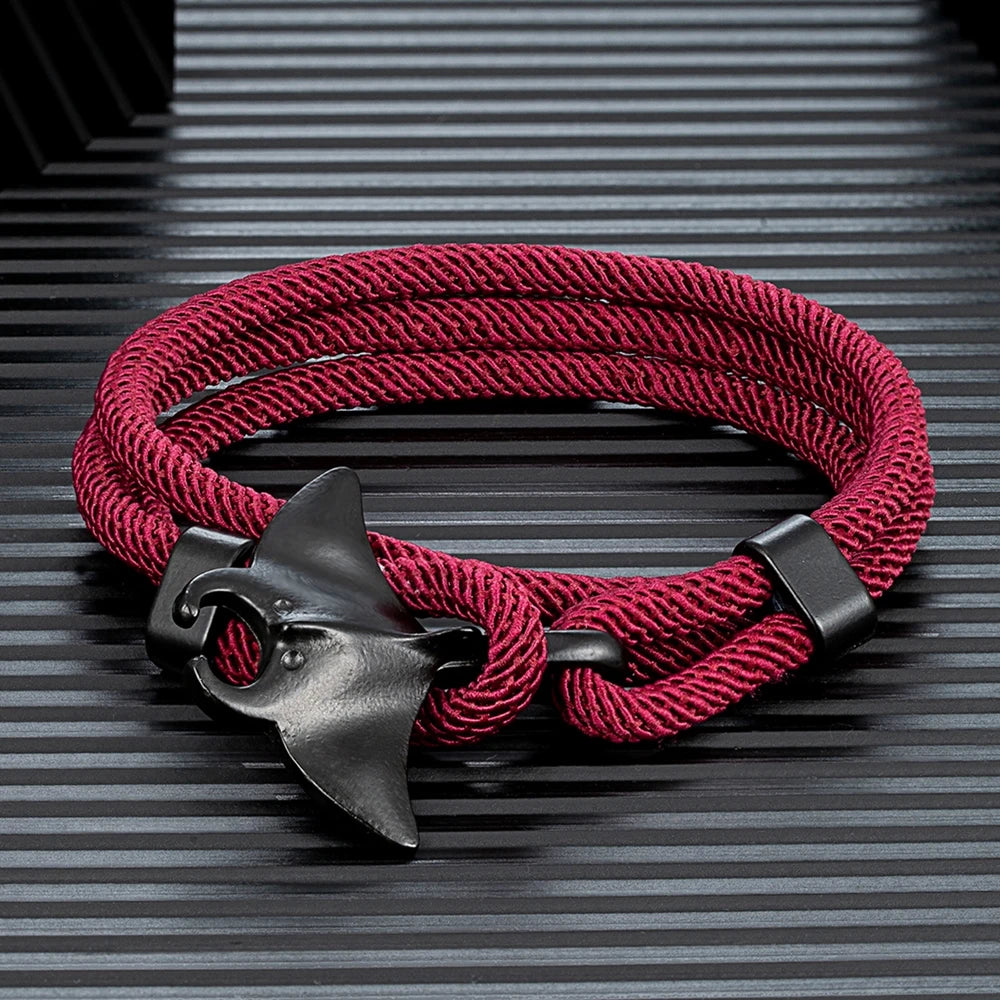 Bracelet MKENDN Raie Manta – Bracelet marin multirang ajustable