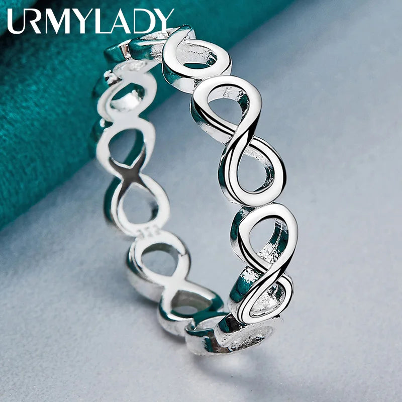 Bague URMYLADY en argent sterling 925 - Croix et symbole de l’infini